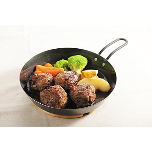 PEARL METAL One-Handed Grill Pan, 20cm, with Lid, Recipe Included, Induction Compatible, Iron, Easy Cooking, Made In Japan, HB-1603