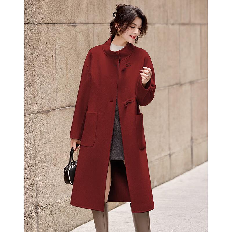 Timeless Elegance Women's Mid-Length Wool Blend Coat