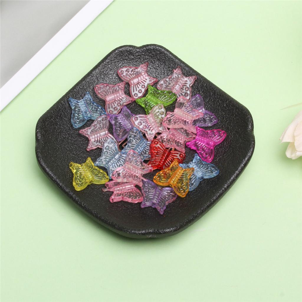 100Pcs DIY Crafts Loose Beads For Jewelry Making Transparent Flower Star Pendant Wholesale Necklace Bracelet