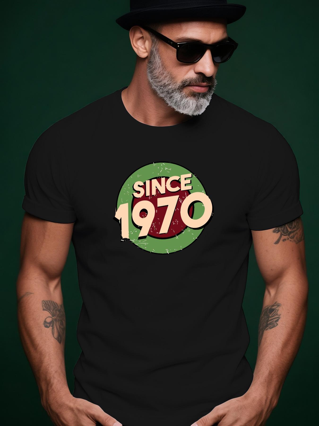 1970 Graphic Cotton Tshirt - Casual Crew Neck S