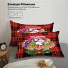 3pcs Santa Claus Print Coreless Bedding Set Soft Comfortable Dormitory Bedroom Holiday Decoration Multiple Size Machine Washable