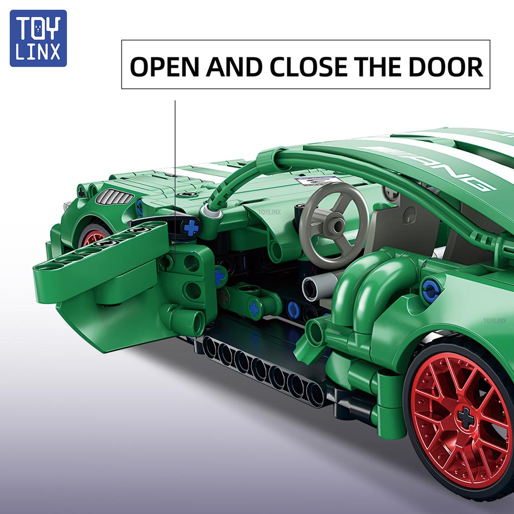 TOYLINX 456PCS Technical Super Racing Car Building Blocks Model Vehicles Pull Back Car Toys for Boys Bricks Toys Christmas Gifts