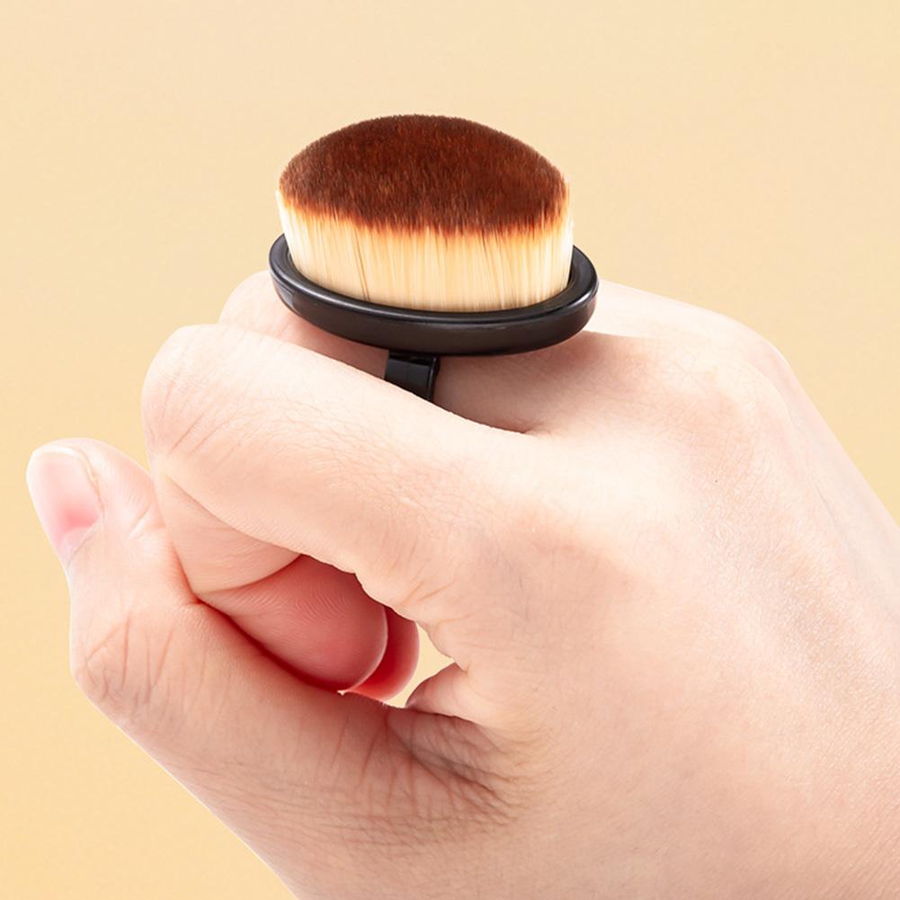 Nagelring-Staubbürste, tragbar, verstellbar, mit Fingerknopf, feine, weiche Bürste, Nagelbürstenwerkzeug, manuelles Maniküre-Reinigungswerkzeug