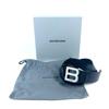 BALENCIAGA 655956 B Buckle Accessories belt Leather Black