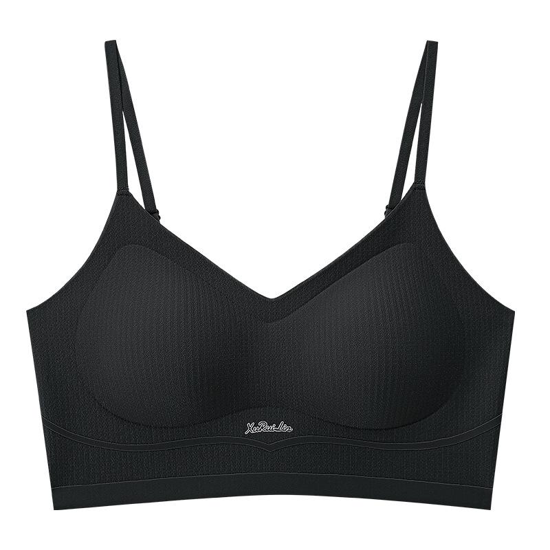 New Bra Upper Support Comfortable Breathable Fixed Cup Beautiful Back Thin Shoulder Strap Bra