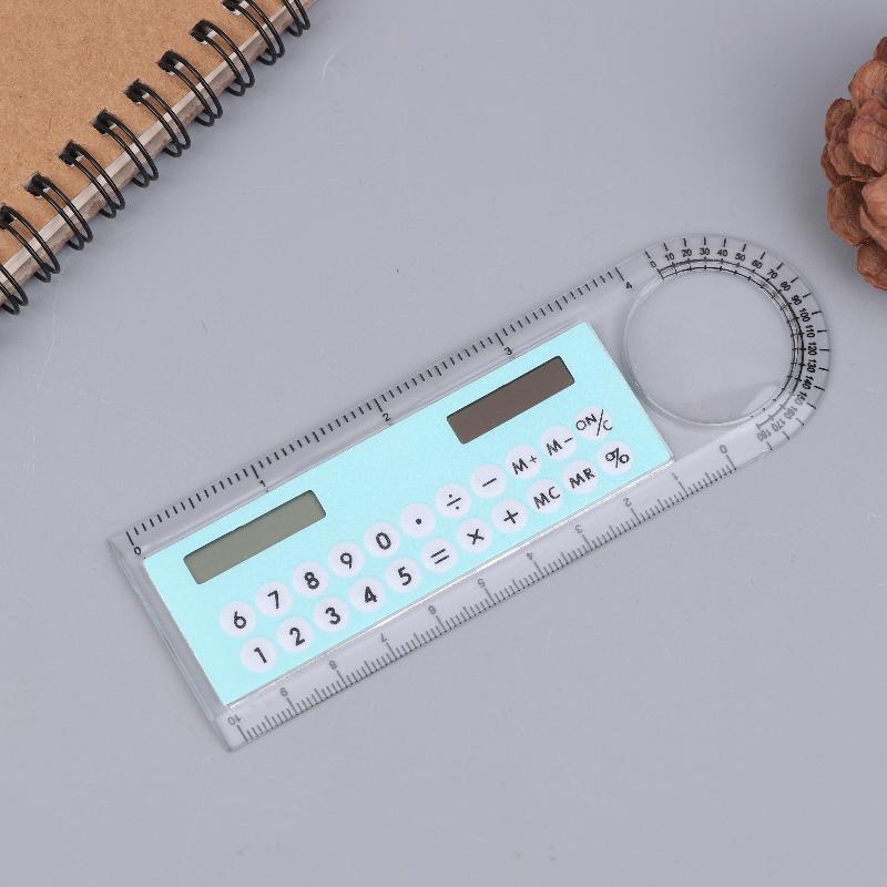 New 10cm Ruler Calculator Solar Card Mini Calculation Student Arithmetic Multifunctional Calculator Computer Digital Caliper