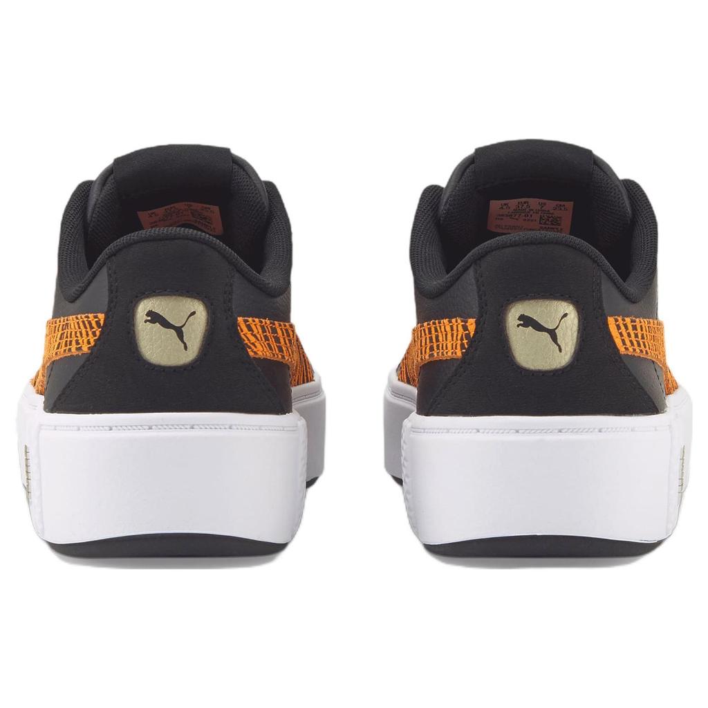 Puma Platform Mash Casual Low-Top Sneakers Women sneakers Black White Orange 383877-01