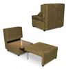 Fold-out Armchair with Sleeping Function KIMO Bedding Container Ramona Brown