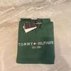 Tommy Tommy Herren Stickerei Buchstaben Fleecegefüttert Winter Sweatshirt, Langarm, Rundhalsausschnitt