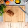 Deska Bambusowa Kuchenna Do Krojenia Z Rantem Stolnica Drewniana 45x35 Cm