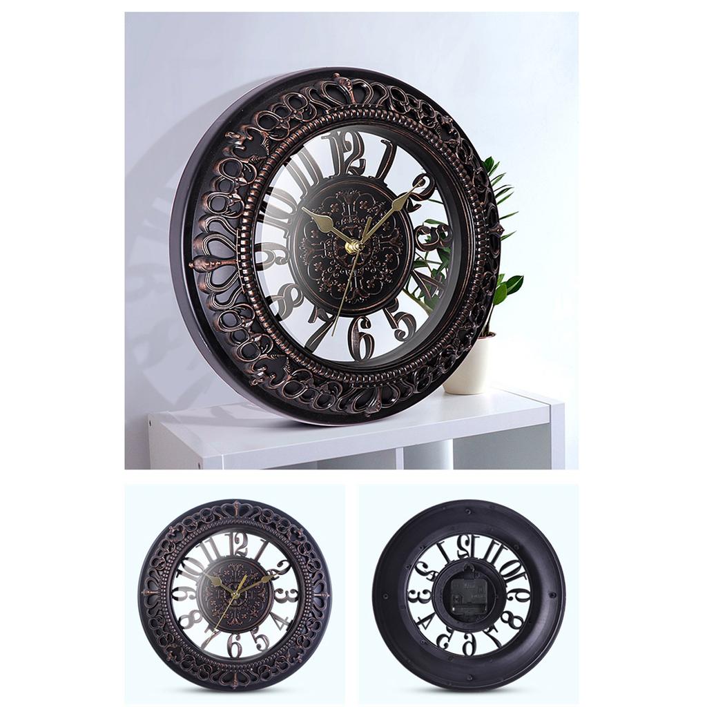 Antique Battery Operated 12 Inch Round Wall Clock for Vintages Inspireds Interior Room
