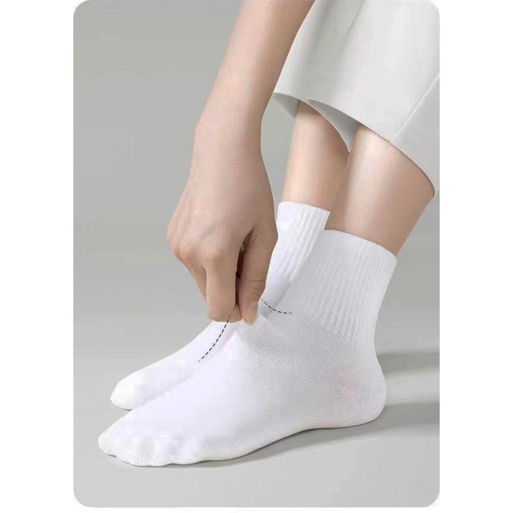 Disposable Crew Socks Unisex Non Washable Daily Use Socks Pack of 5 Pairs Suitable for Travel Business and Home Use
