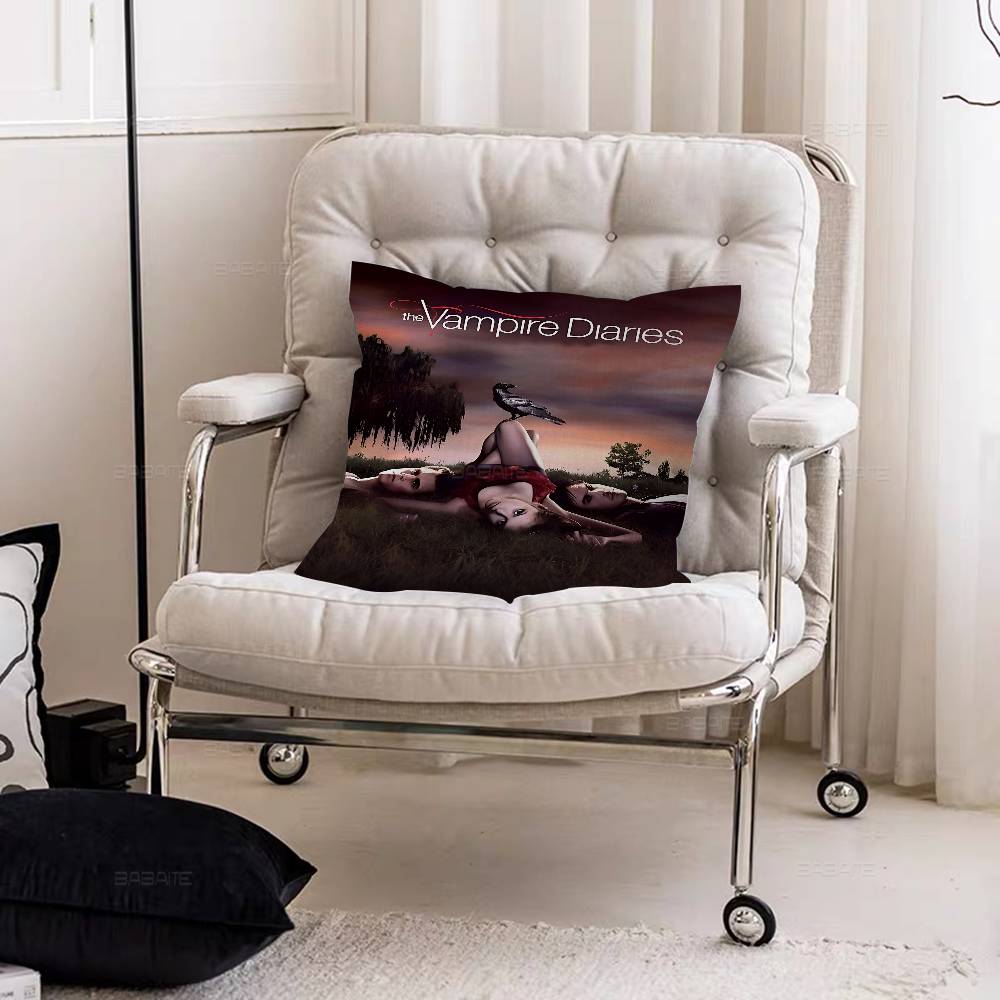 Movie The Vampire Diaries Cushion Cover Pillowcase Upholstery Sofa Throw Pillow Home Decor Pillowcas