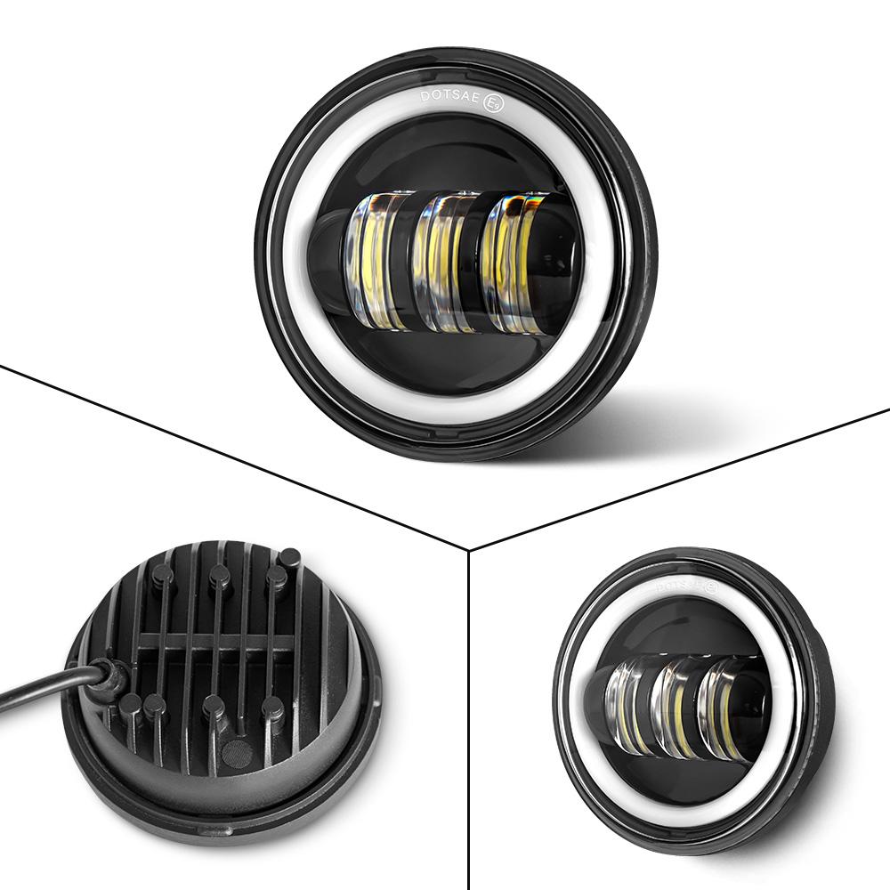 2PCS 4.5 Inch Motorcycle Led Fog Light DRL 30W Waterproof 4 1/2 Auxiliary Passing Lamp For Motorcycles Harley Fog Lamp