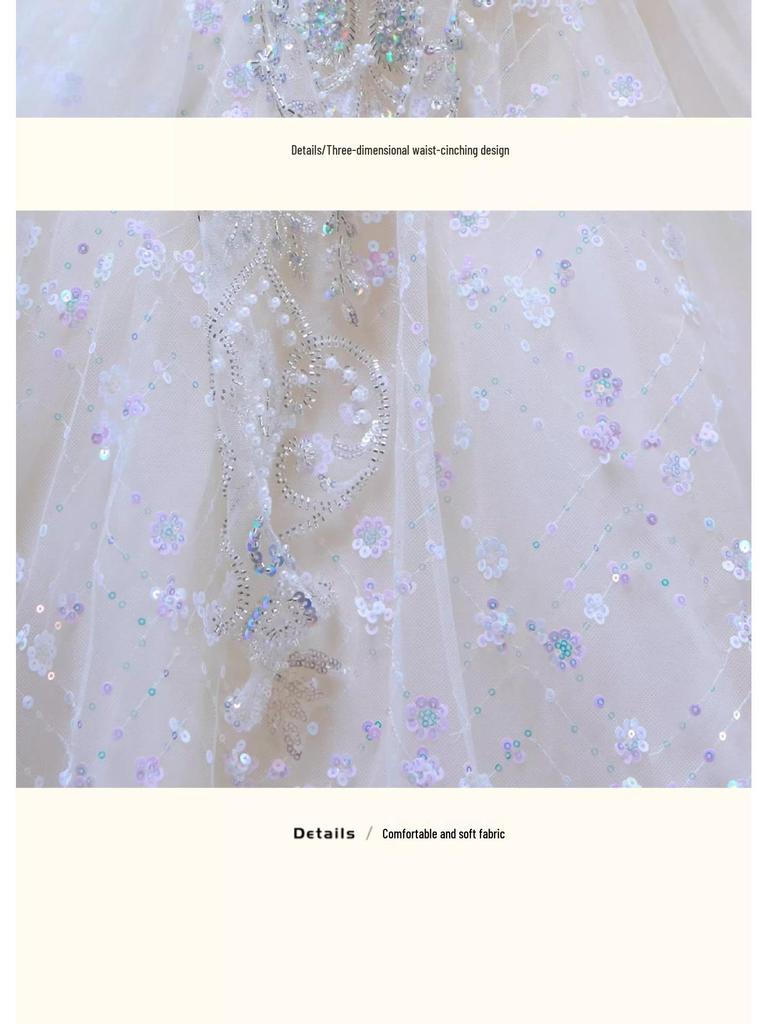 Rochie de Prințesă din Tul Șampanie 2025: Ținută Formală pentru Zi de Naștere și Interpretare la Pian pentru Fete