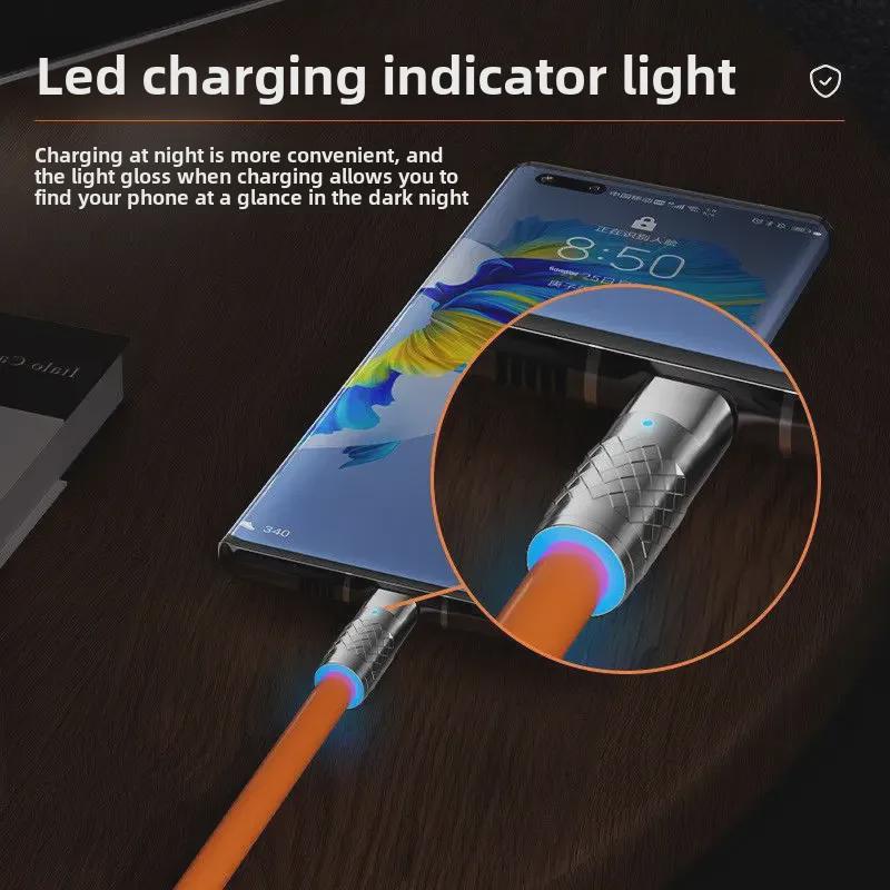 JIKE 120W 3-in-1 Super Fast Charging Cable for Apple, Huawei, Type-C, Android Devices