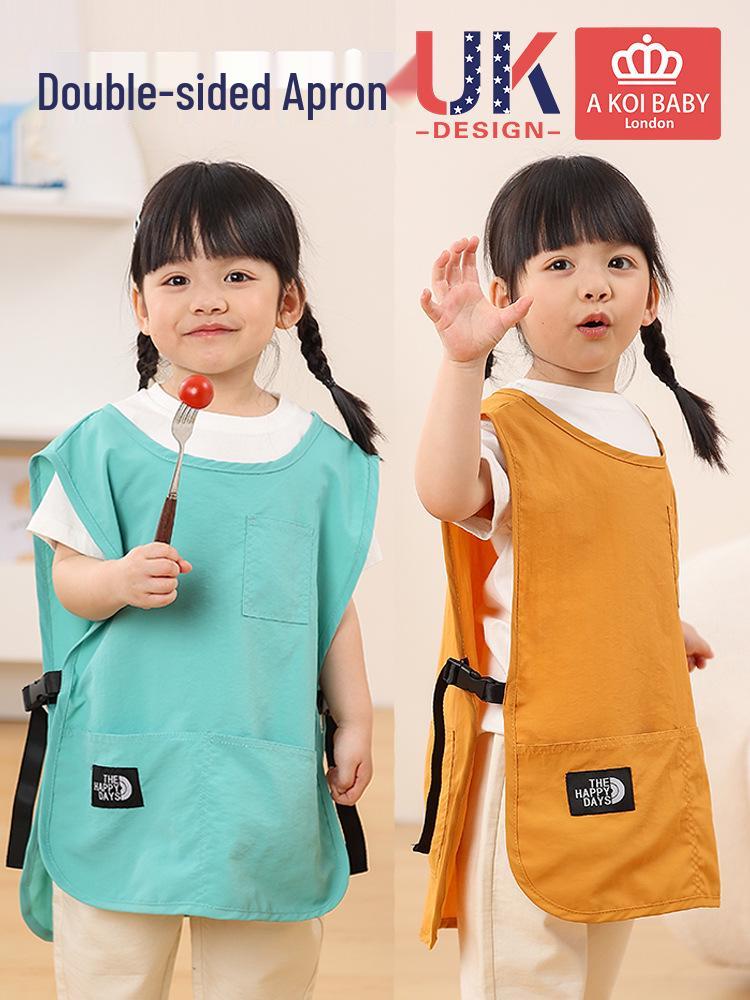 Grembiule Gilet per Bambini: Grembiule da Pittura per Bambini, Antimacchia, Impermeabile, per Calligrafia e Pasti della Scuola Primaria.