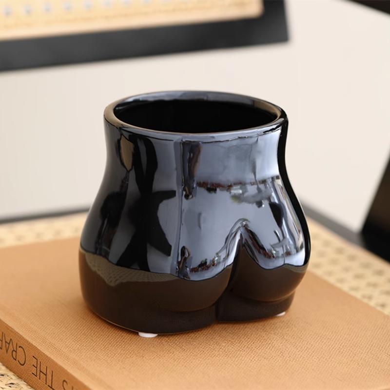Creative pink body art ceramic vase gardening flower pot decor Home decor accessories modern minimalist ornaments gift vases