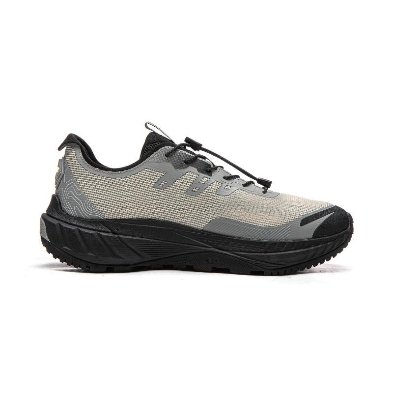 Li-Ning Zhuye V2 Mens Low Top Trail Running Shoes Gray Thick Sole Anti Slip ARSW123-2