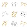 925 Silver Irregular Coin Hoop Heart Star Moon Eye Punk Hip-Hop Geometric Earrings For Women Fashion