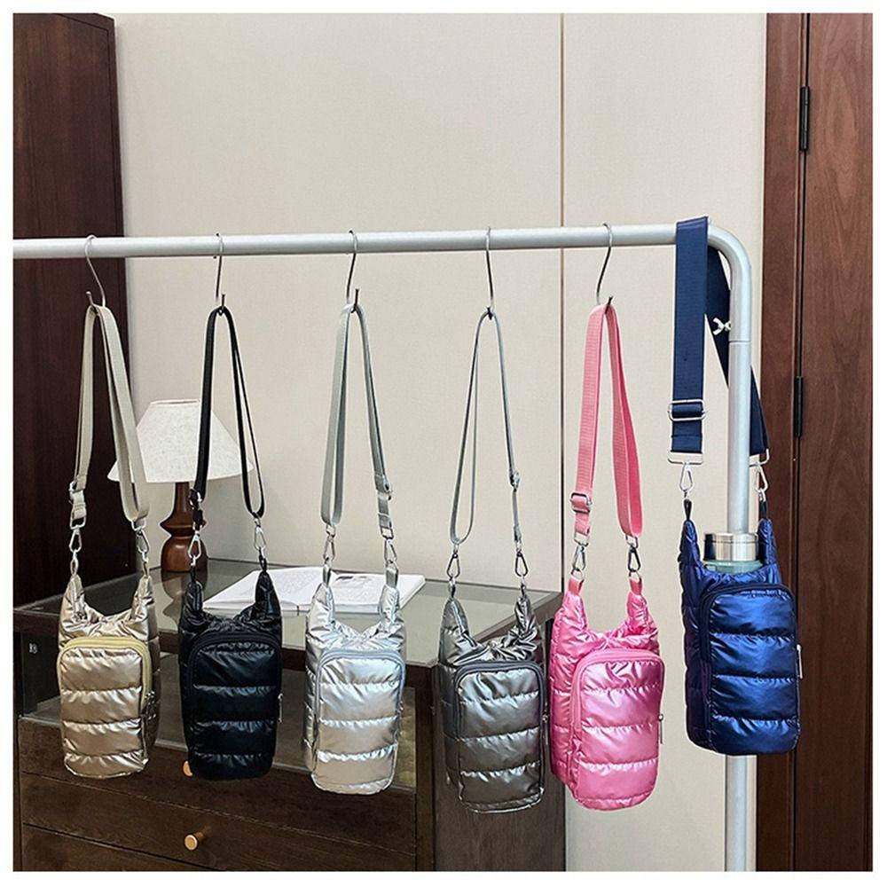 Nylon Water Bottle Carrier Bag Shoulder Strap Crossbody Water Bottle Purse  Hiking