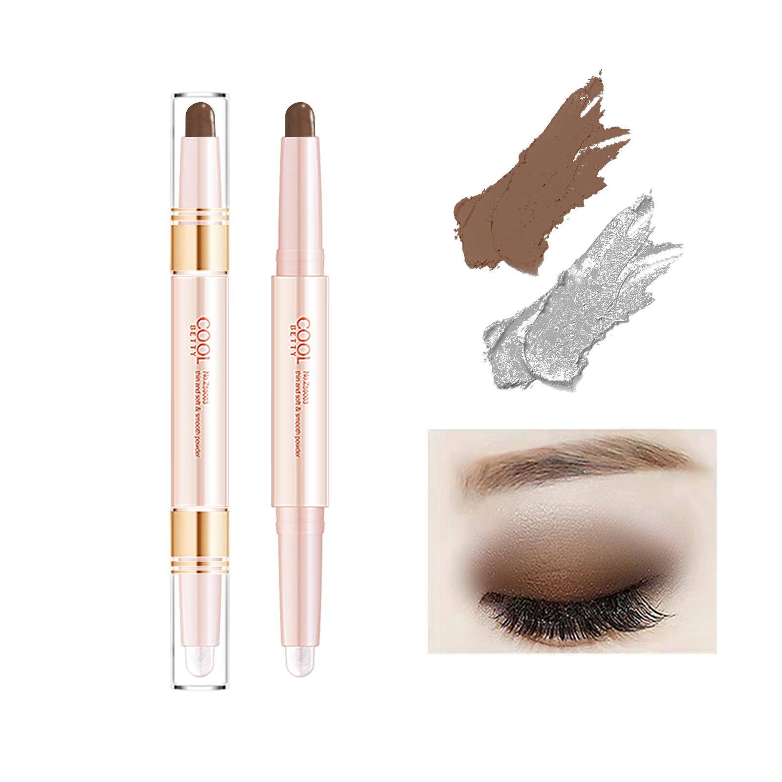 

COOL BETTY Тени для век, 2-тоновые блестящие тени для век с двойной головкой, набор карандашей для век, водонепроницаемый долговечный инструмент для макияжа глаз для женщин и девочек