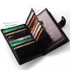 Men Leather Long Wallet Large Capacity Card Holder Passport Pocket Zipper Coin Purse Business Clutch Wallet Unisex Travel Organizer Clutch