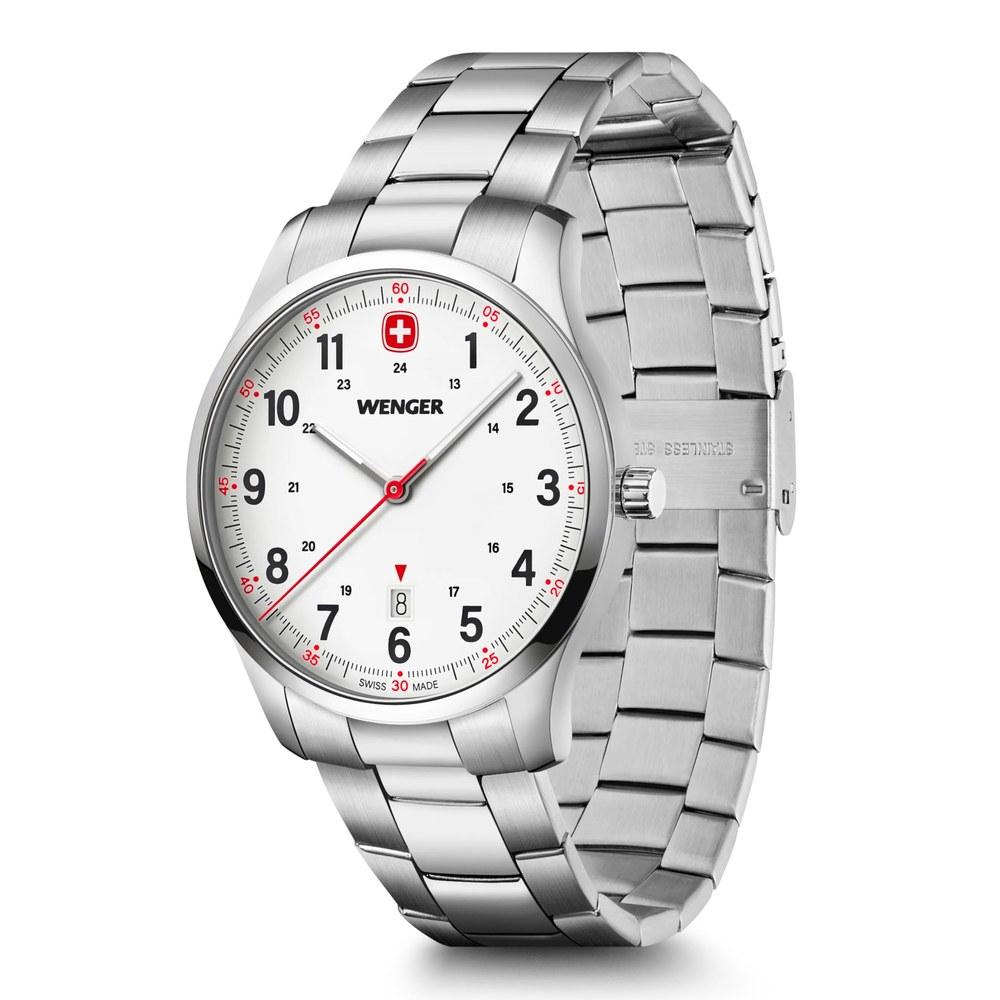 Wenger City Sport Wristwatch 01.1441.133 White 3-Year Warranty