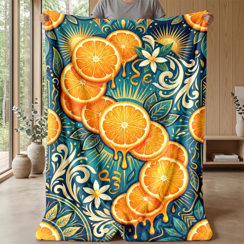 Oceanic Voyage Collection Theme blanket Lightweight Warm Flannel Blanket Decorative Throw Blanket for Home Decoration
