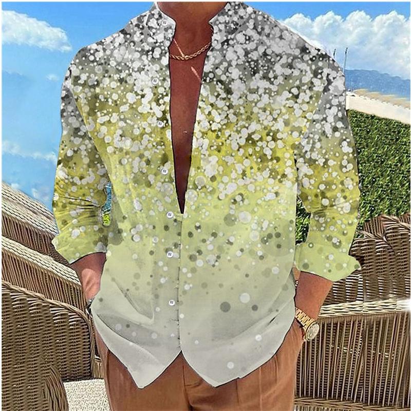 Men's Shirt Pink Blue Green Fashionable Popular Floral Casual Outdoor Street Tops Men's