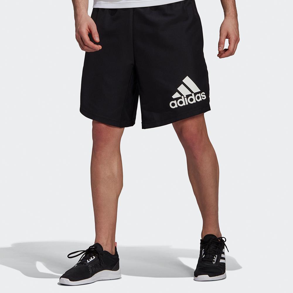 Adidas Sport Essential Logo Print Training Shorts Men Shorts Black GV5923