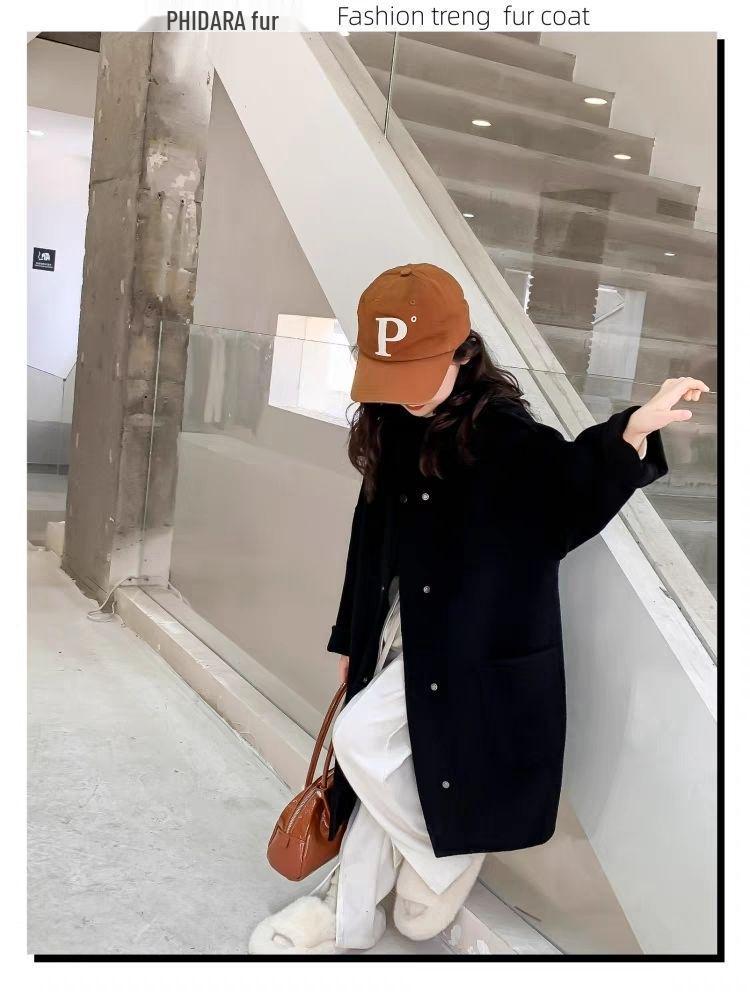Mädchen Wintermantel aus Wolle und Kaschmir im koreanischen Stil - Dick, mittellang, modisch