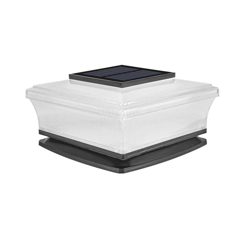 Solar Post Cap Light Waterproof Square 3000K Warm White for Villa