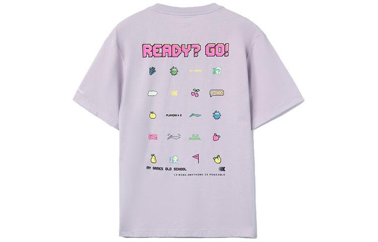 Li Ning Sports Fashion Collection T Shirt Unisex Moonlight Purple AHSRB36-6 XL