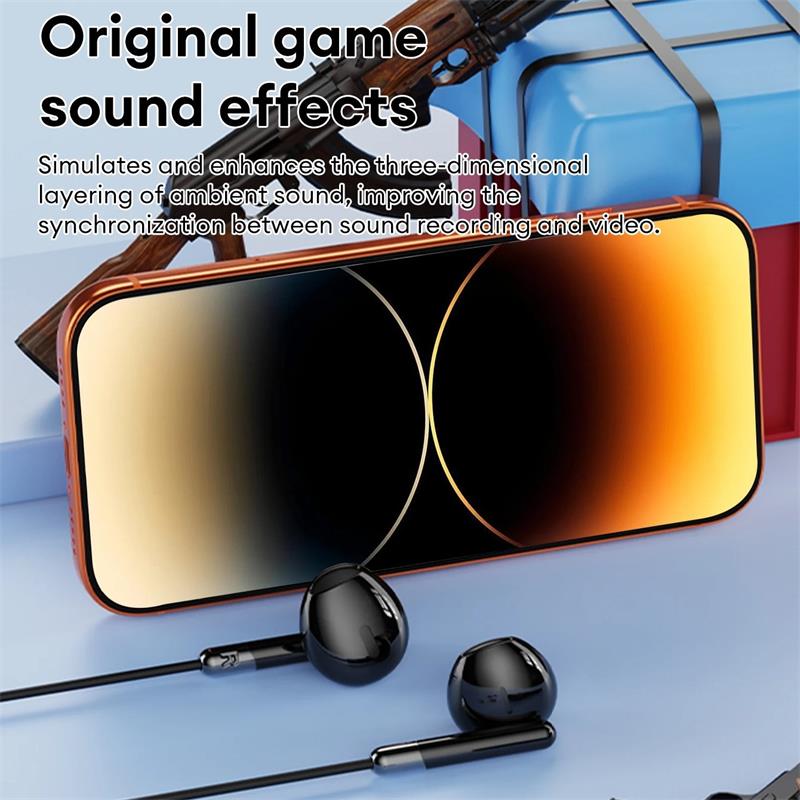 NYA Lenovo Y106 Trådbundna Hörlurar In-Ear Hörlurar Med Inline-Kontroll 3,5 mm USB Typ C Brusreducering HiFi Stereo Musik Hörlurar Med Mikrofon