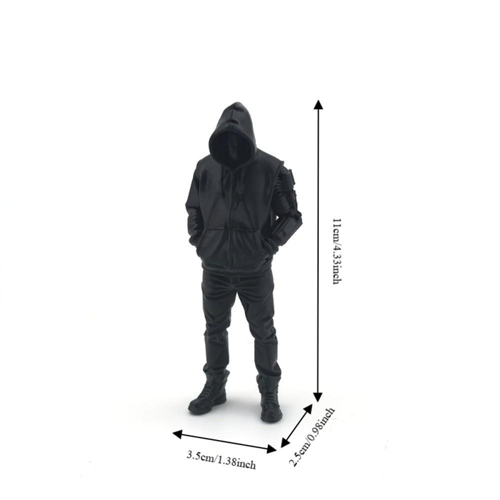 3D Printed Punk Hoodie Statue Unique Home Decor Crafts Streetwear Style Figurine Desktop Use