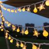 Flash Stars String Lights LED String Lights Christmas Tree Lamp Snowflake Light String  Camping