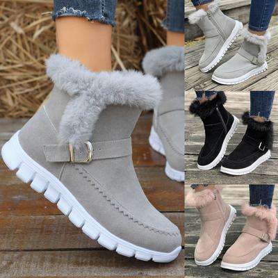 Warm Thicken Plush Snow Boots Woman Winter Boots For Women Non-slip Cotton Shoes