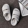 Sheepskin Version of One-word Slippers for Women's Summer Wear Velcro Thick-soled New Versatile Bread Cool Slippers