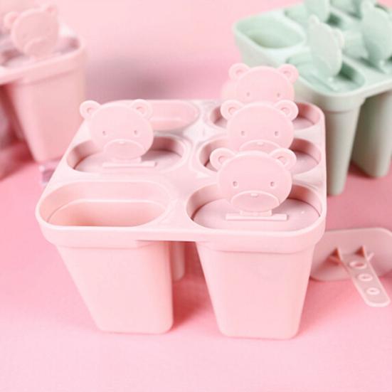 6-Slot-Eisform DIY Cream Lolly Pop Tray Maker Mold Pan Kitchen