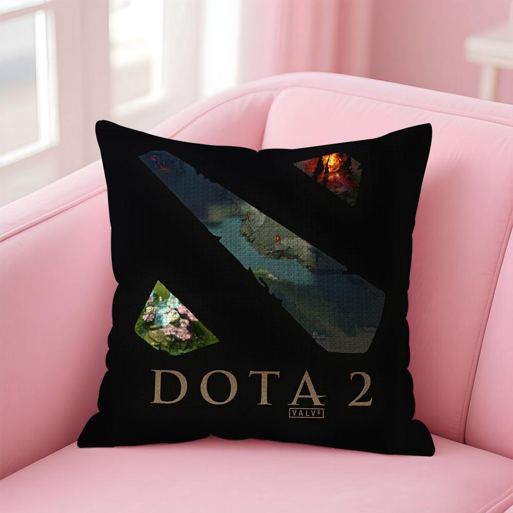 CCool DotaA 2 Game Cushion Cover Natural Linen Pillow Case DoubleSided Print Decorative Sofa Pillowcase Home Decor Gift