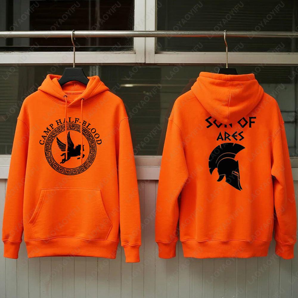 Camp Half Blood Hoodie Herbst Winter Essential Half Camp Spiel Männer Frauen Orange Pullover Poseidon von Sohn Halloween Sweatshirt Tops