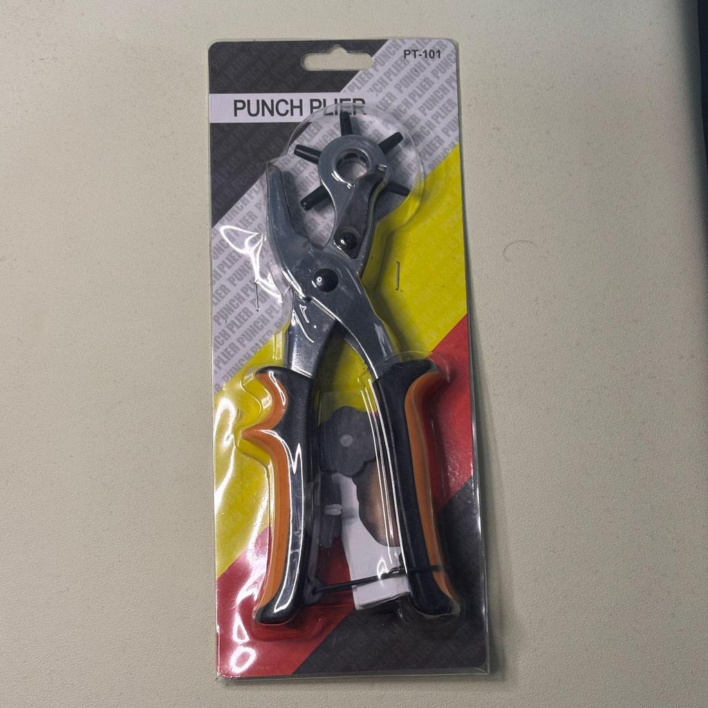 Power-Assisted Leather Hole Punch Pliers - Oval & Full Circle Effort-Saving Design