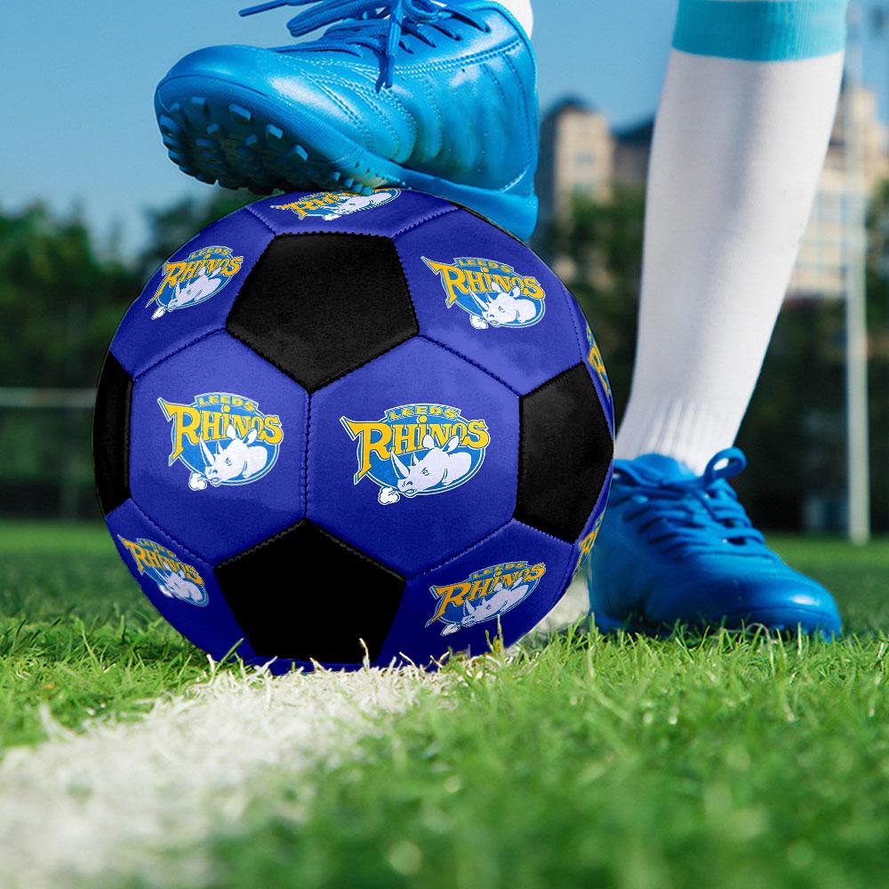 1pc Leeds Rhinos Soccer Ball Size 5 Indoor Soccer Ball Fashion Colorful Backyard Game - Great For Sports Fans Gift HE68