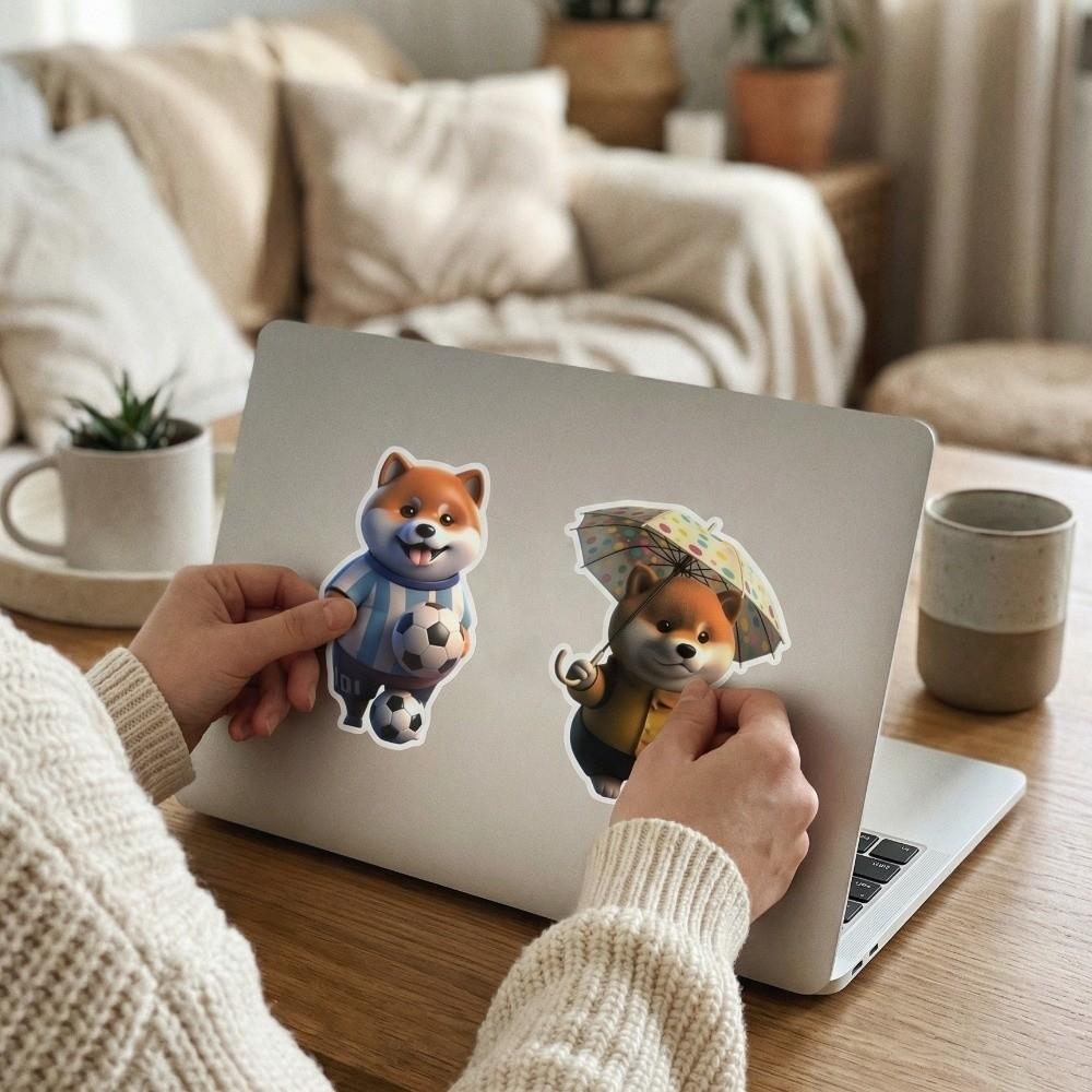 Funny 3D Soft Belly Cat Sticker Waterproof Animal Laptop Decal Festival Supplies