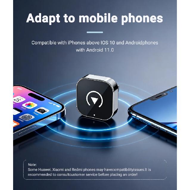 NEW 2in1 Mini Wireless CarPlay and Android Auto Adapter 5GHz WiFi, Type-C/USB Plug and Play Smart Box for Car Accessories Dongle