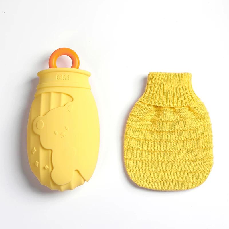 Silicone Hot Water Bottle, Warm Water Bag, Hand Warmer, Thickened Explosion-Proof Water-Filled Heating Pad for Warming the Stomach, Hot Water Bag for