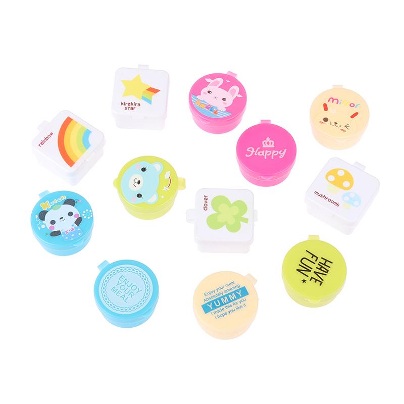 4Pcs Lunch Bento Sauce Container Cute Design Portable Plastic Condiment Dispenser Squeeze Mini Salad Ketchup Bottle
