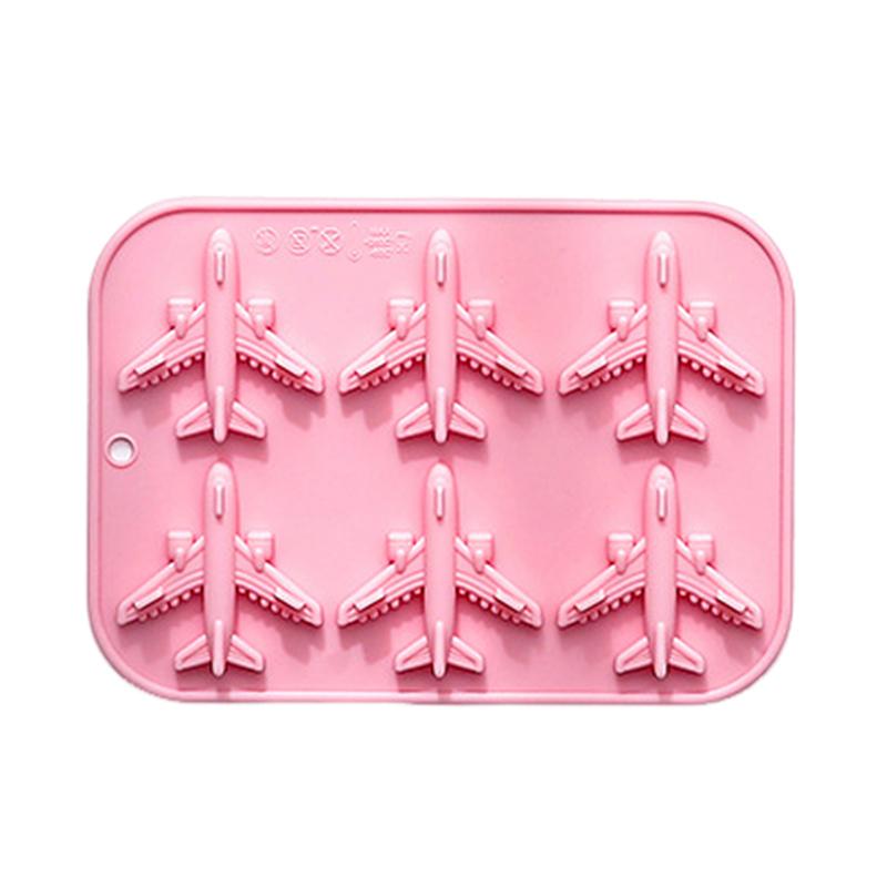 Letadlo Fondánová Silikonová Forma, 3D Letadlo Forma na Ledové Kostky, Letadlo Silikonová Forma na Čokoládu a Cukroví, Forma na Pečení ve Tvaru Letadla