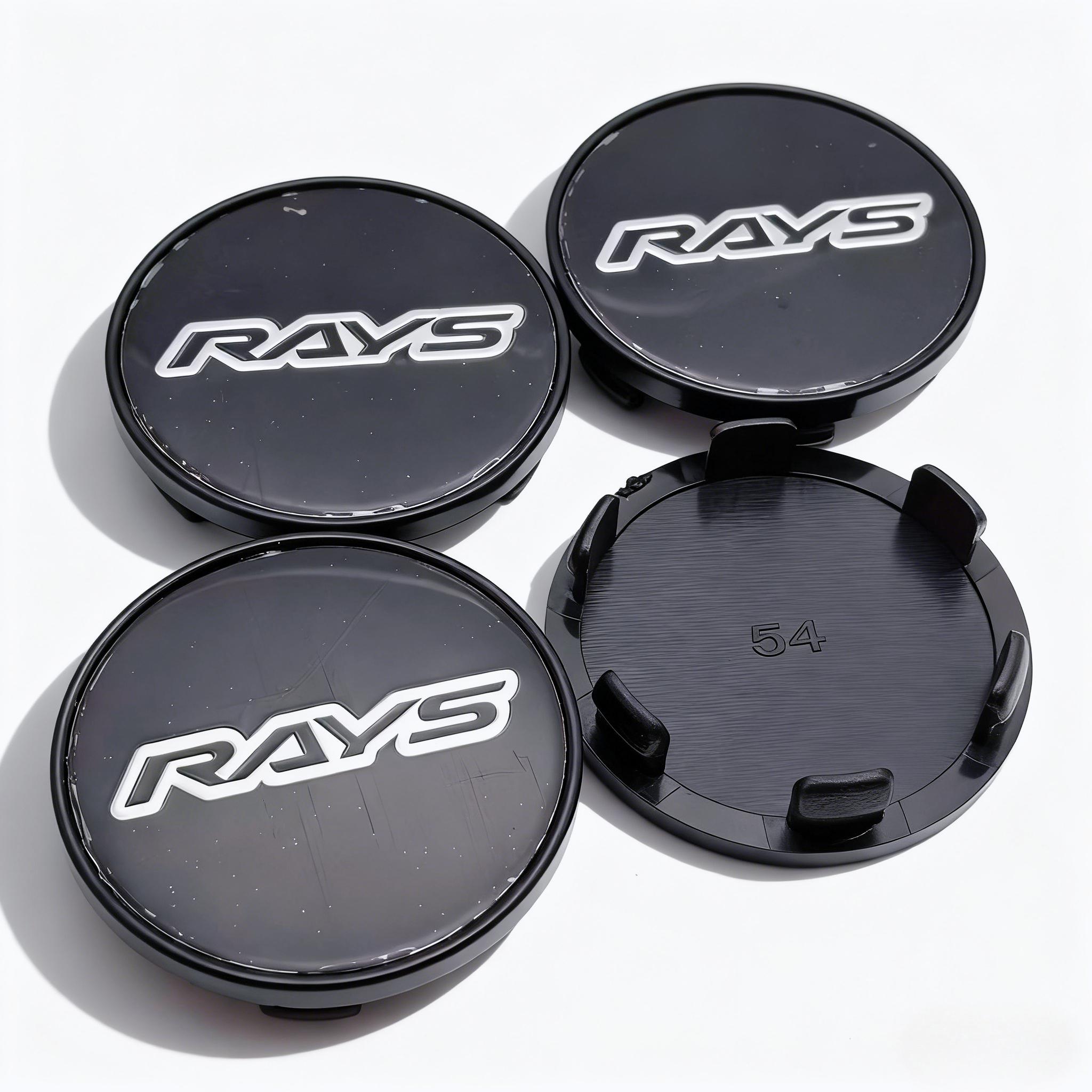 

4pcs 54MM 49MM Car Wheel Center Caps With Rays Logo Emblem Badge Wheel Rim Hubcaps Hub Center Dust Cover Replace Car Accessories Rays Badge&4pcs 54mm Wheel Caps